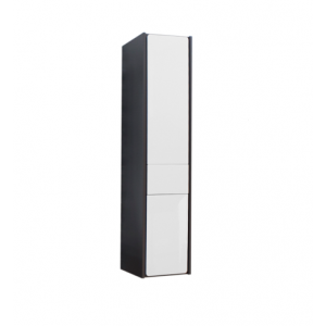 Шкаф-колонна Ronda 32х33х139 см, белый глянец/антрацит, правый, подвесной монтаж, система push-to-open