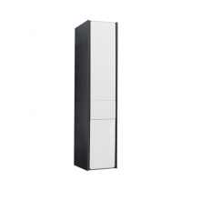 Шкаф-колонна Ronda 32х33х139 см, белый глянец/антрацит, левый, подвесной монтаж, система push-to-open